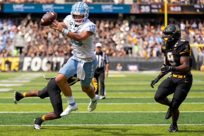 North Carolina quarterback Drake Maye